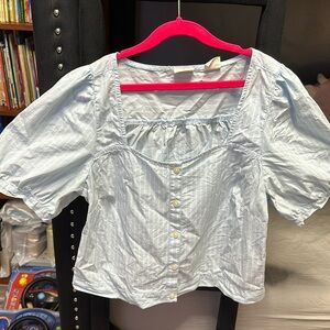 Levi’s puffed sleeve button up shirt